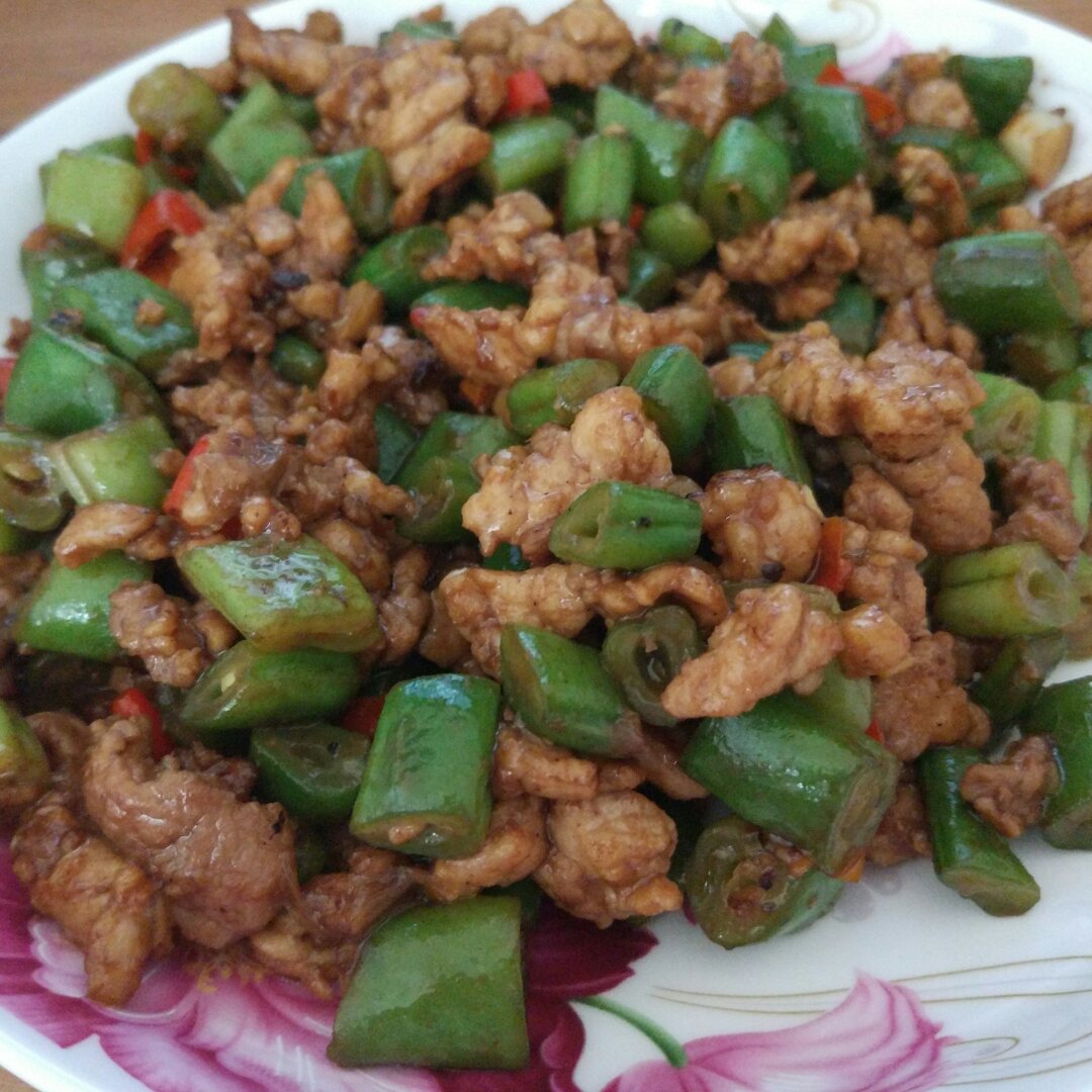肉沫豆角下饭菜