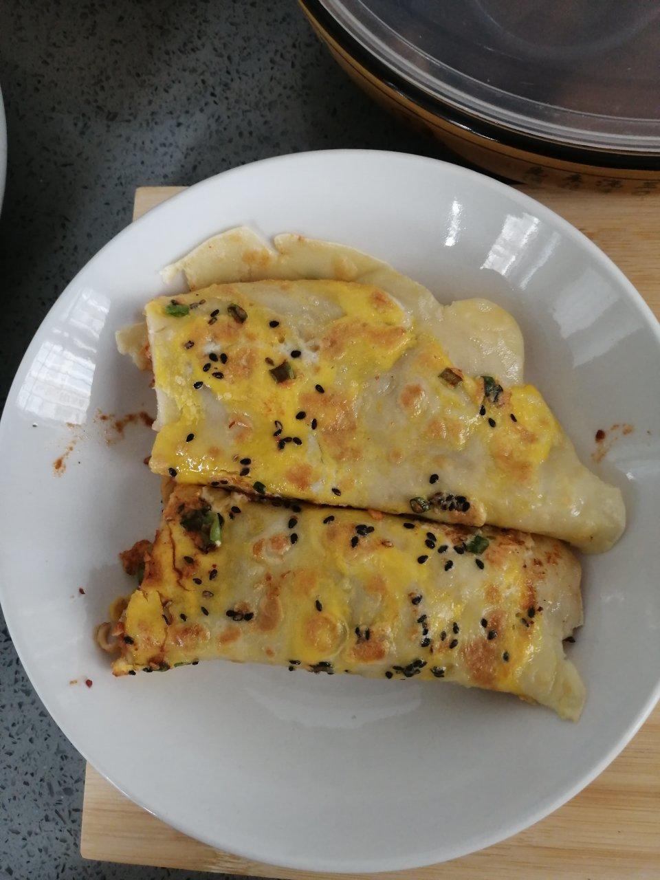 秒杀早餐摊不破皮大煎饼，步骤超详细