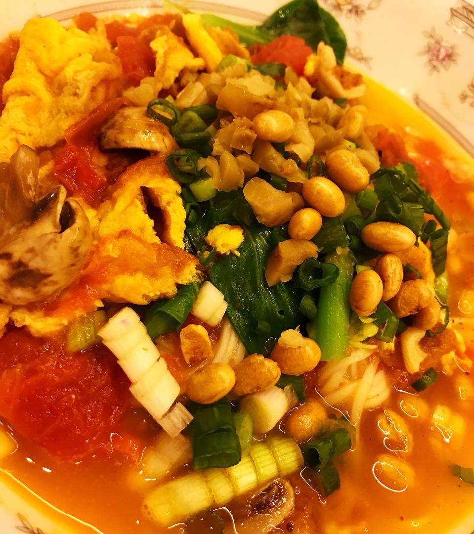 恨不得抱着锅舔的番茄鸡蛋面