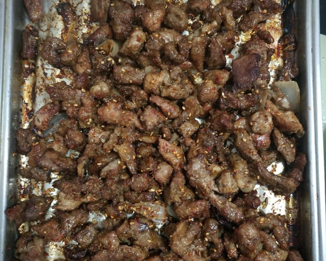 烤箱羊肉串