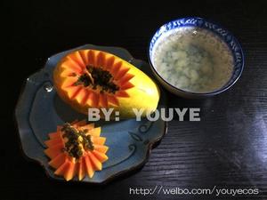 木瓜炖雪蛤的做法 步骤3