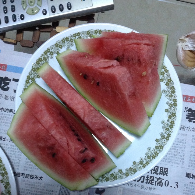 呆萌呆萌的西瓜切法