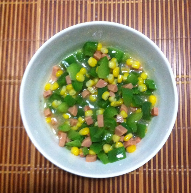 火腿肠玉米粒