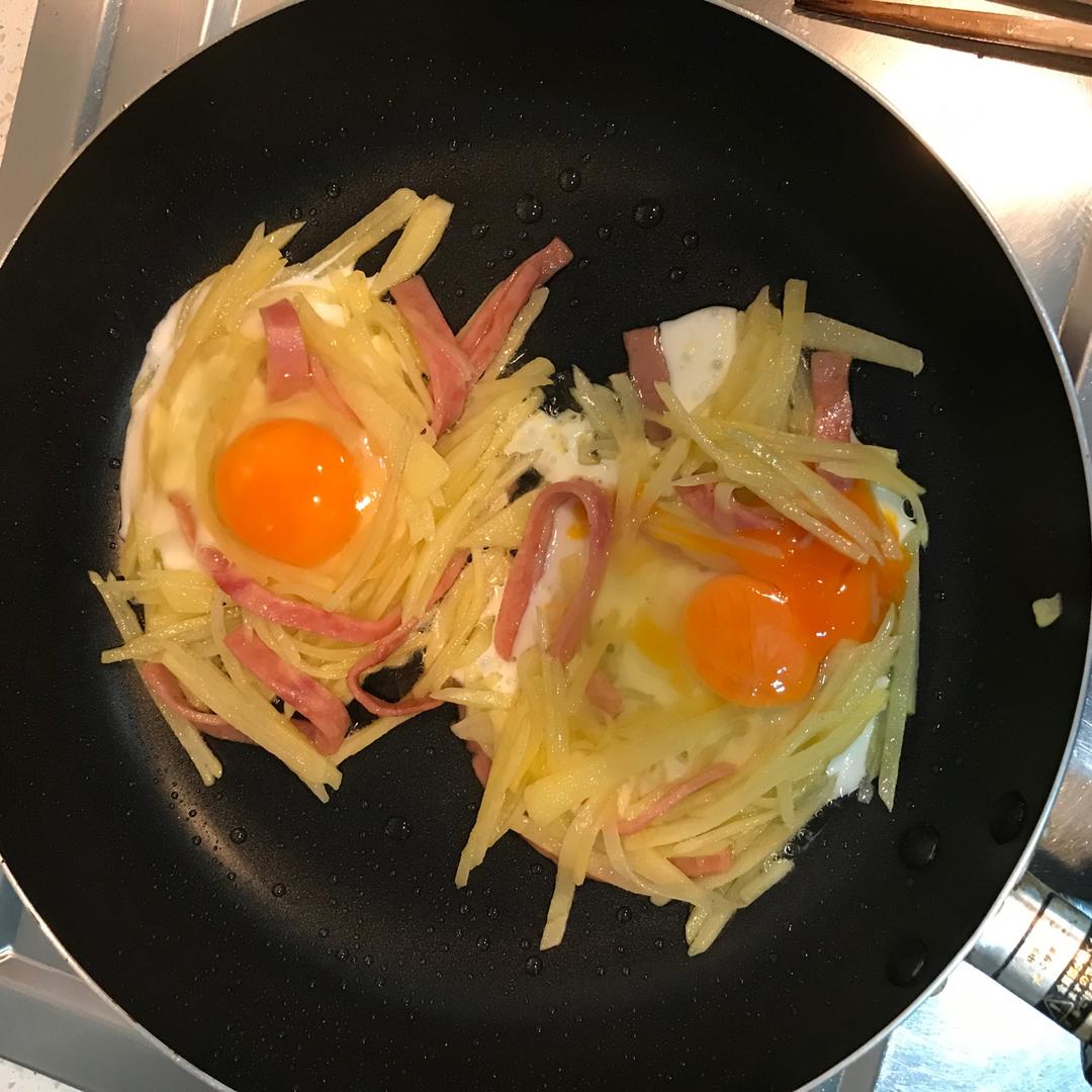 快手早餐—马铃薯火腿蛋