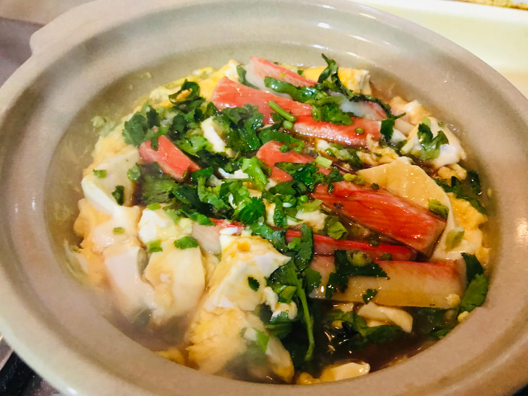 孩子点名要吃，豆腐焖鸡蛋，鲜香嫩滑巨好吃，全家人都喜欢