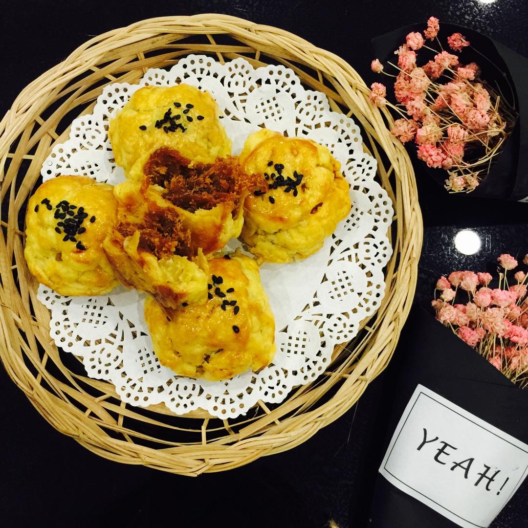 沙拉肉松蛋黄酥（猪油版）