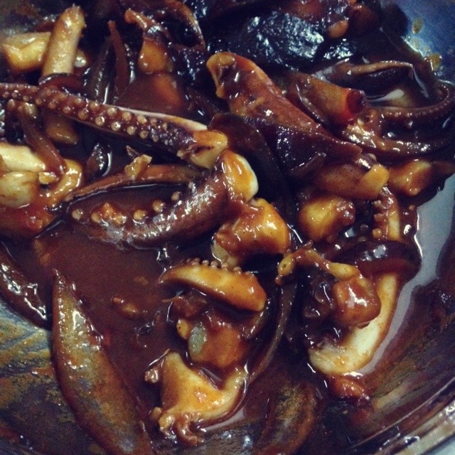 韩式辣酱炒鱿鱼