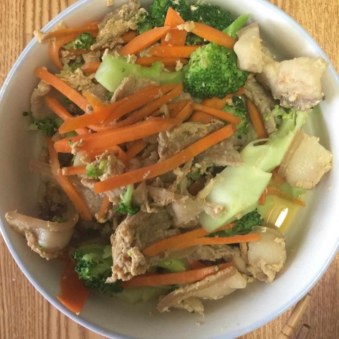 西兰花炒肉片