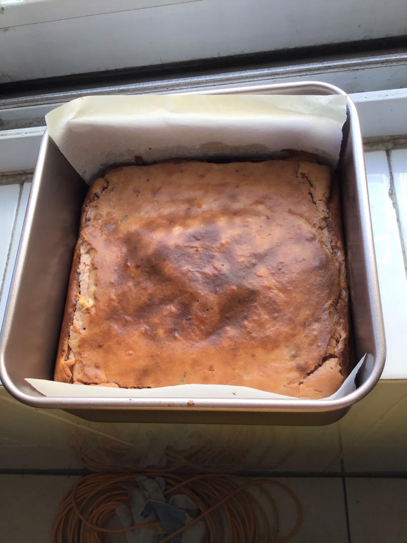 快手的网红basque cheesecake巴斯克焦芝士蛋糕