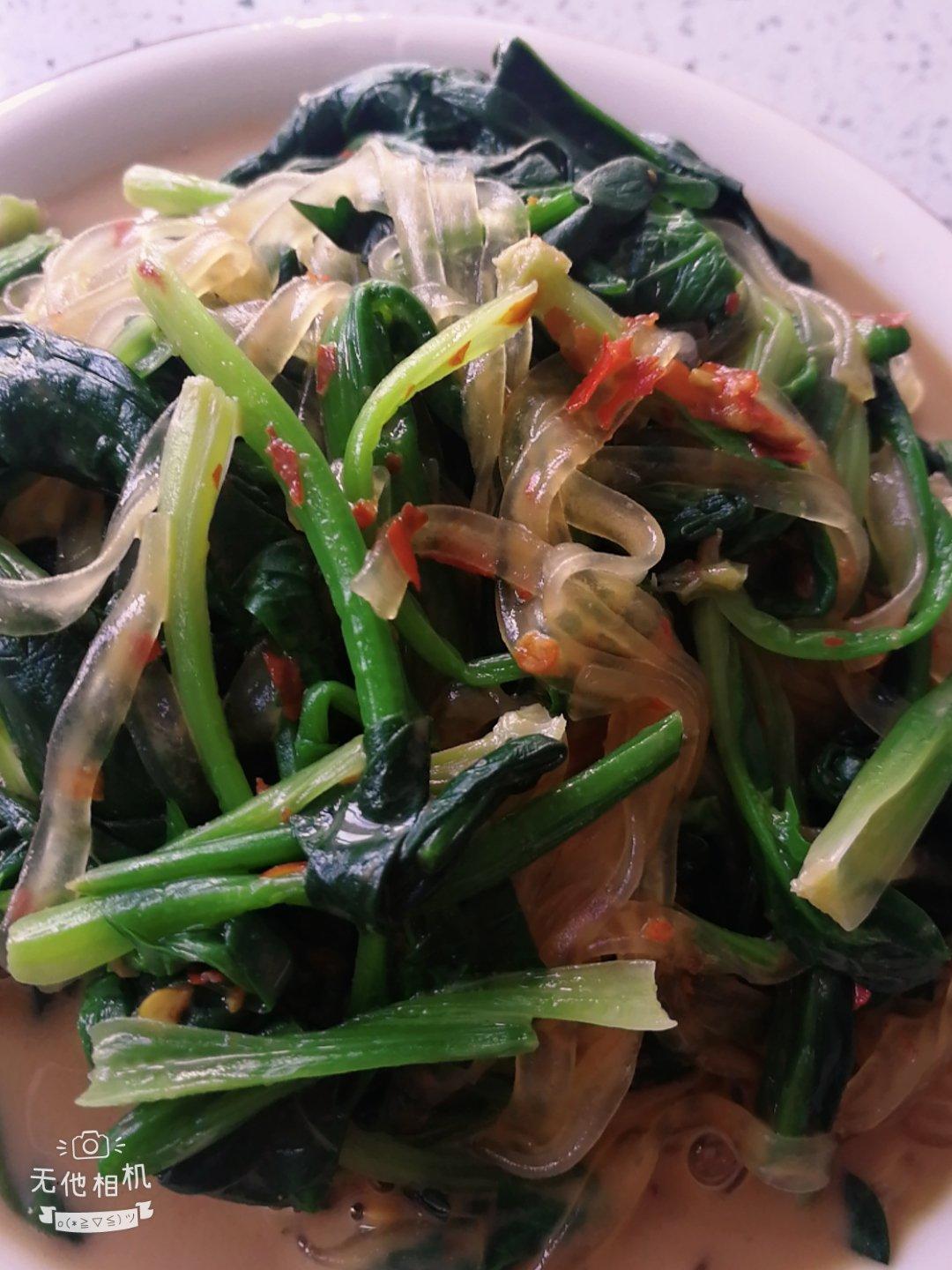 菠菜拌粉丝