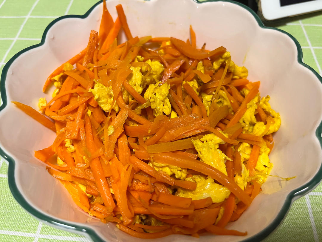 胡萝卜炒鸡蛋