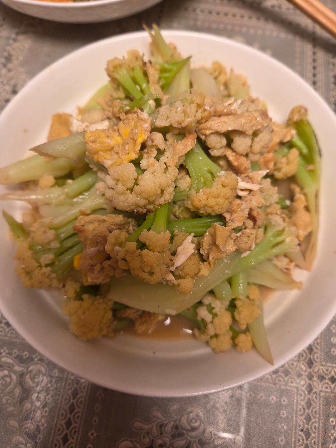 [补血菜谱]花菜炒蛋