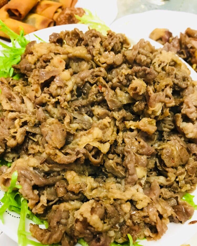 爆炒孜然羊肉卷