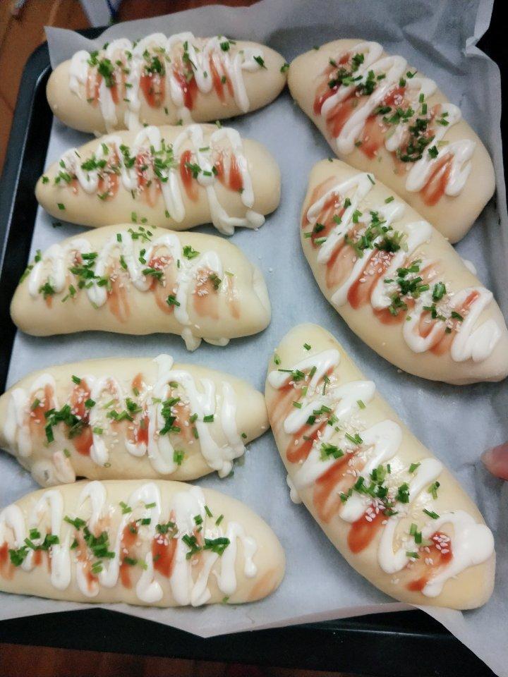 火腿肠早餐面包（一次发酵法）