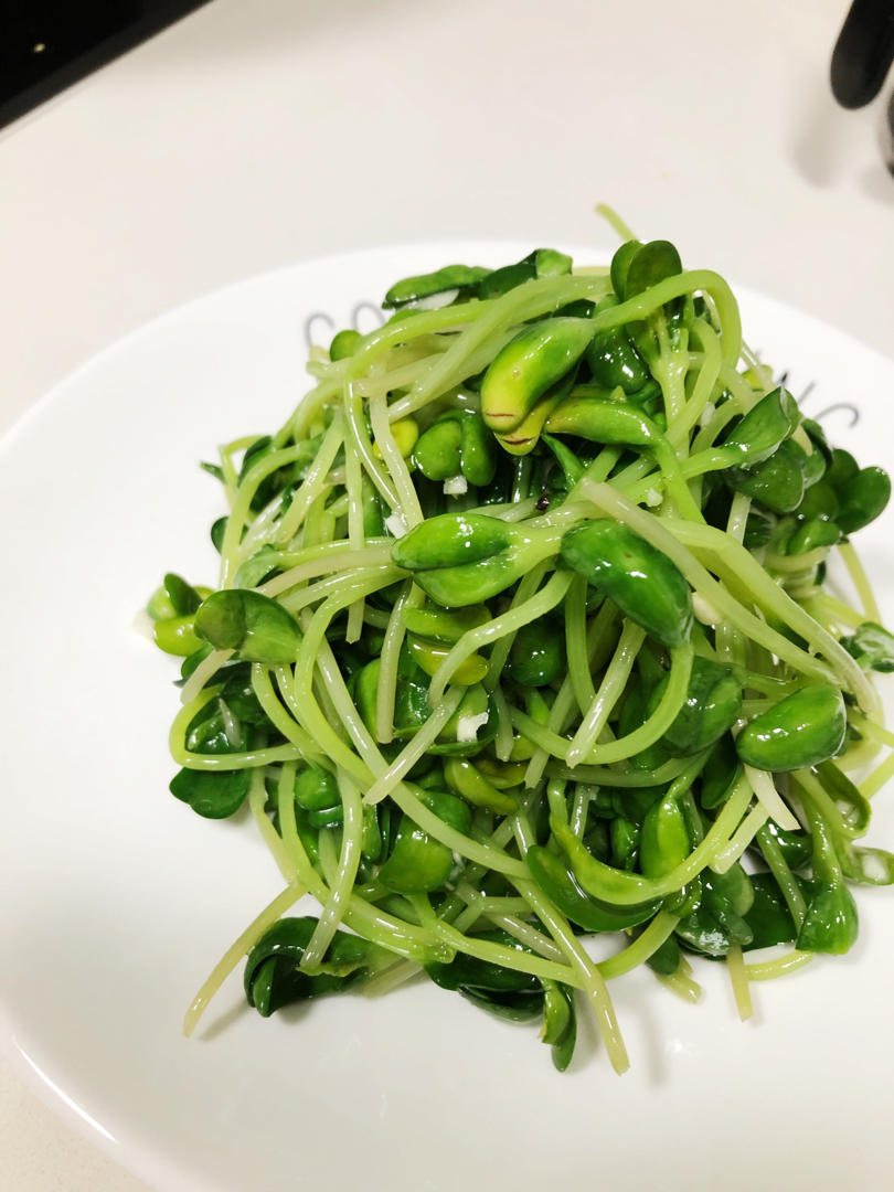 王一一妈妈做的炝拌黑豆芽