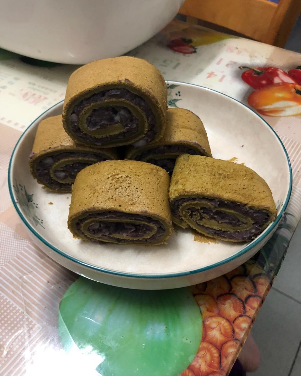 抹茶戚风蛋糕卷