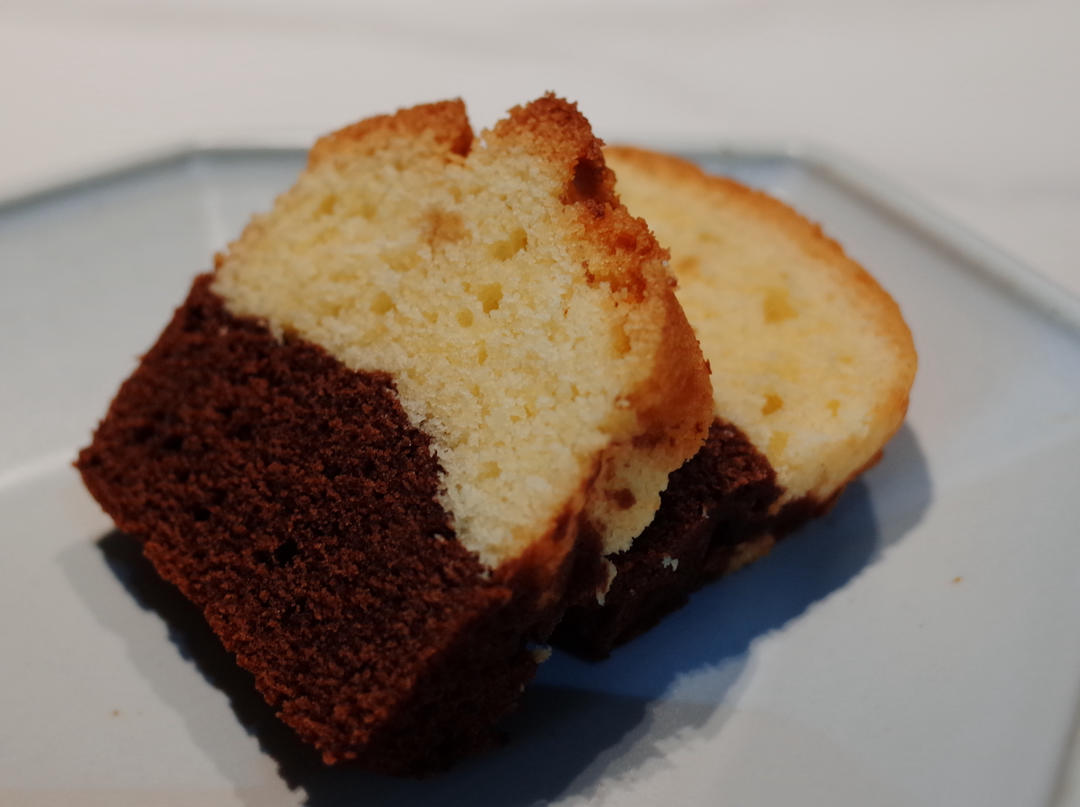 香草&抹茶双拼磅蛋糕（白菜磅）