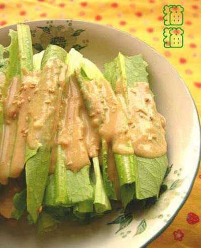 麻酱油麦菜的做法