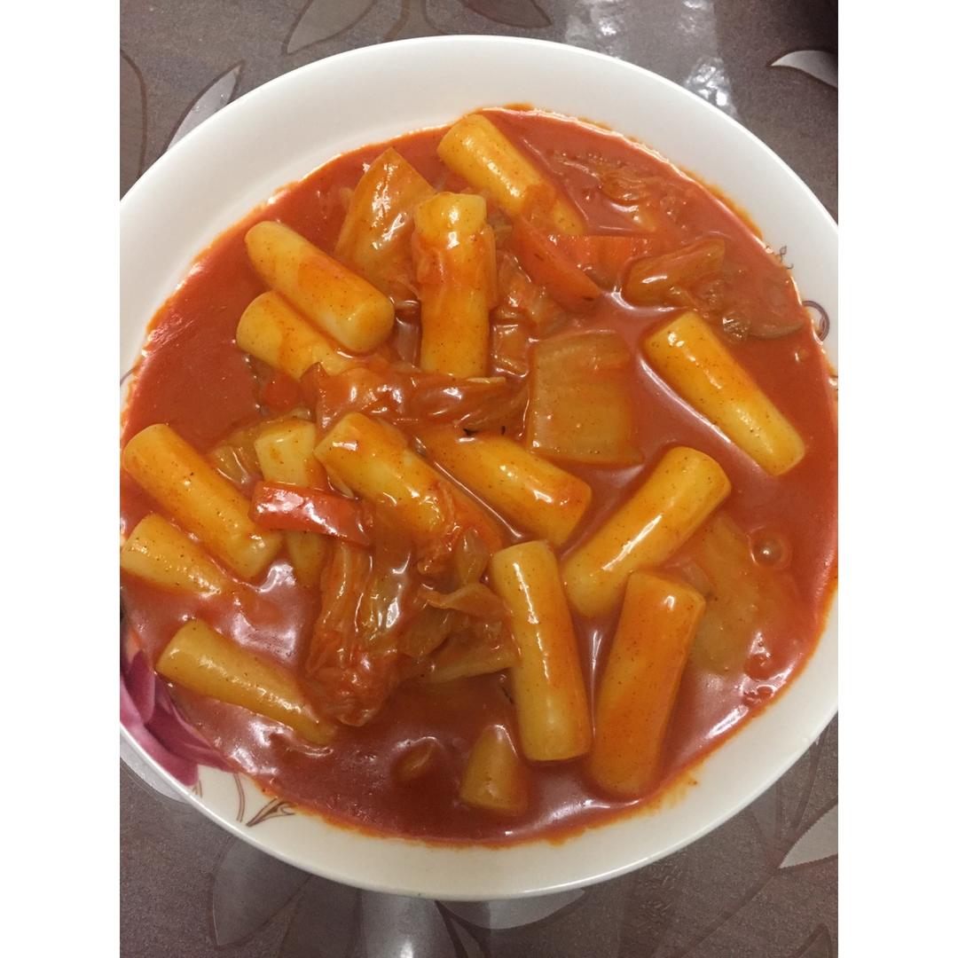 韩式辣炒年糕（or网红芝士套路之芝心年糕）