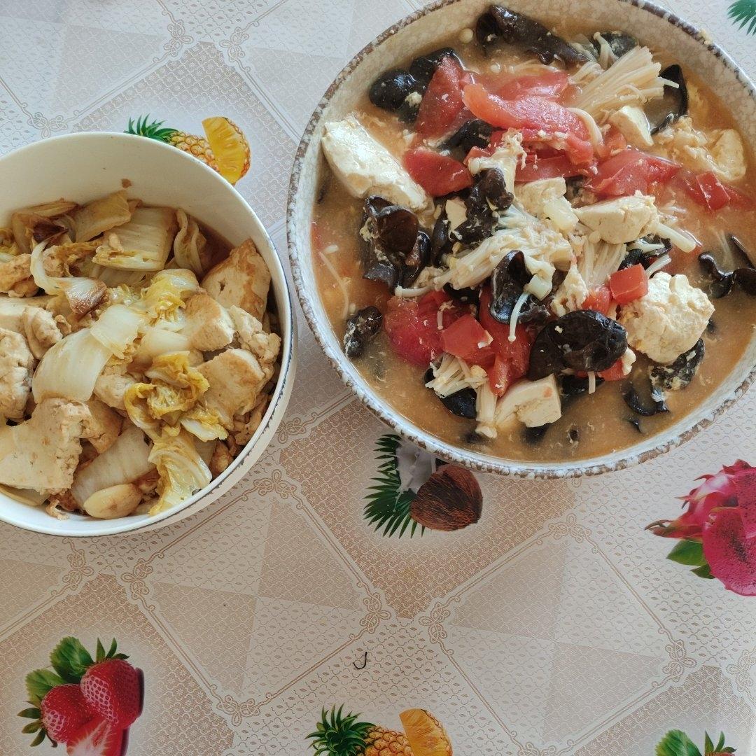 超级下饭的娃娃菜炖豆腐