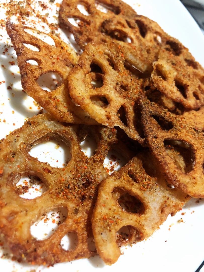 🔥比薯片还好吃百倍的❗️喀吱脆的椒盐孜然藕片