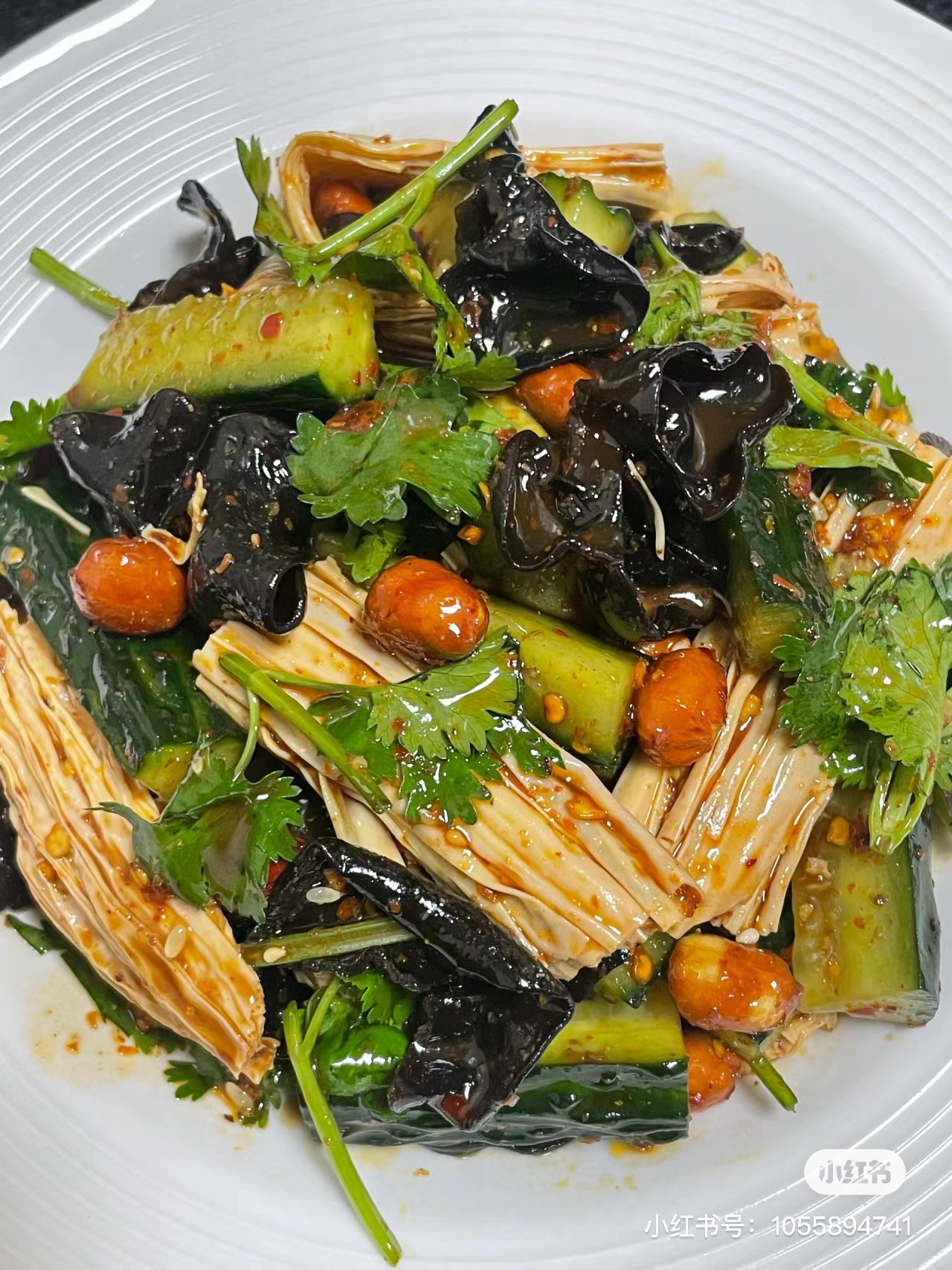 黄瓜🥒腐竹木耳花生米凉拌菜的做法