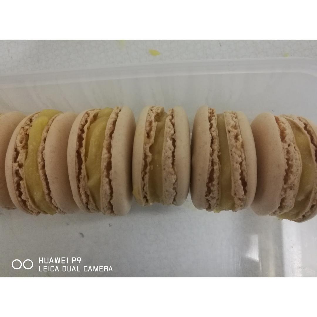 拥有蛋糕组织的意式马卡龙