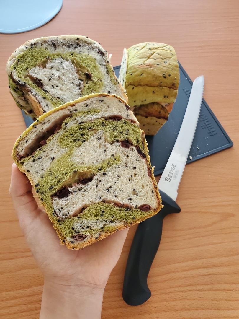 抹茶红豆vs倍浓朱古力🥳🥳双拼吐司