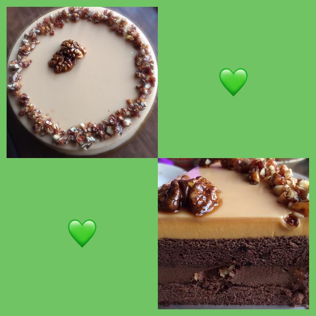 南瓜巧克力慕斯配焦糖淋面