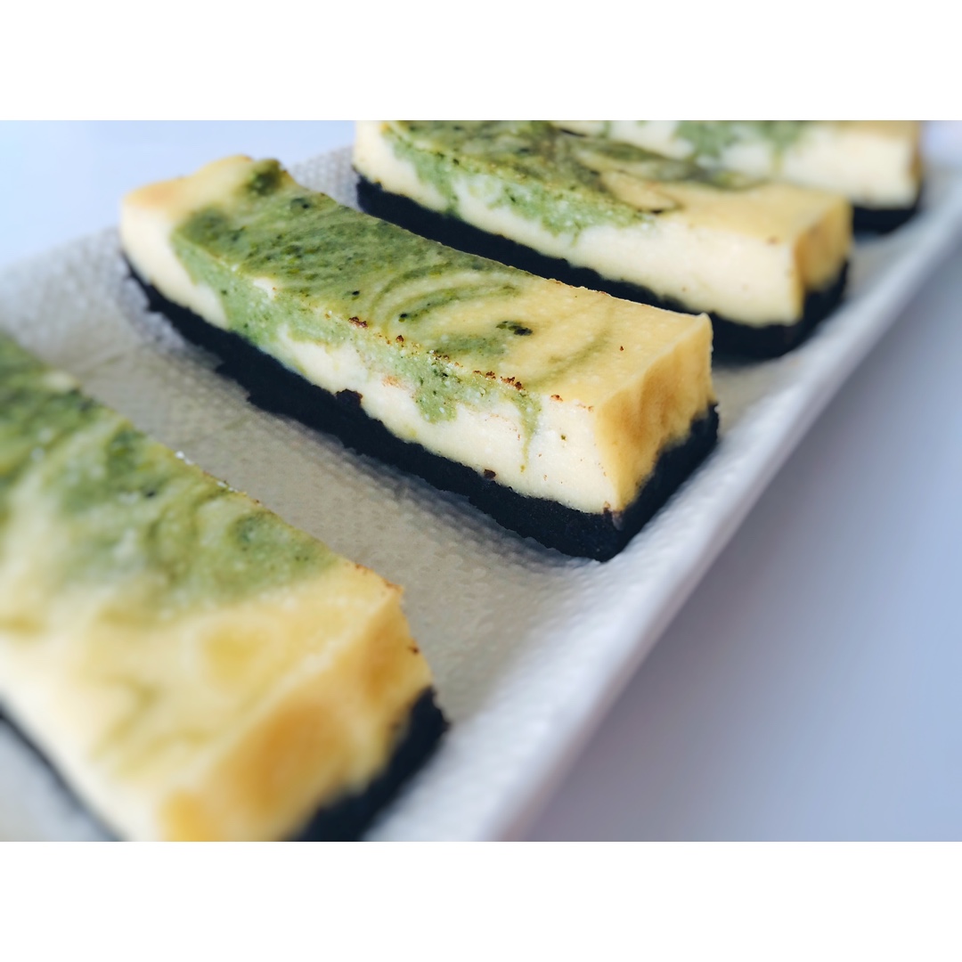 抹茶大理石纹芝士条