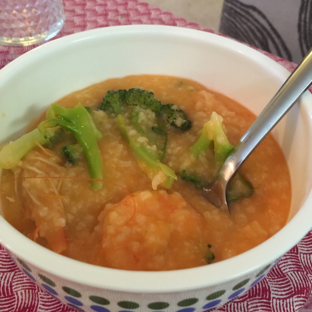 鲜虾砂锅粥