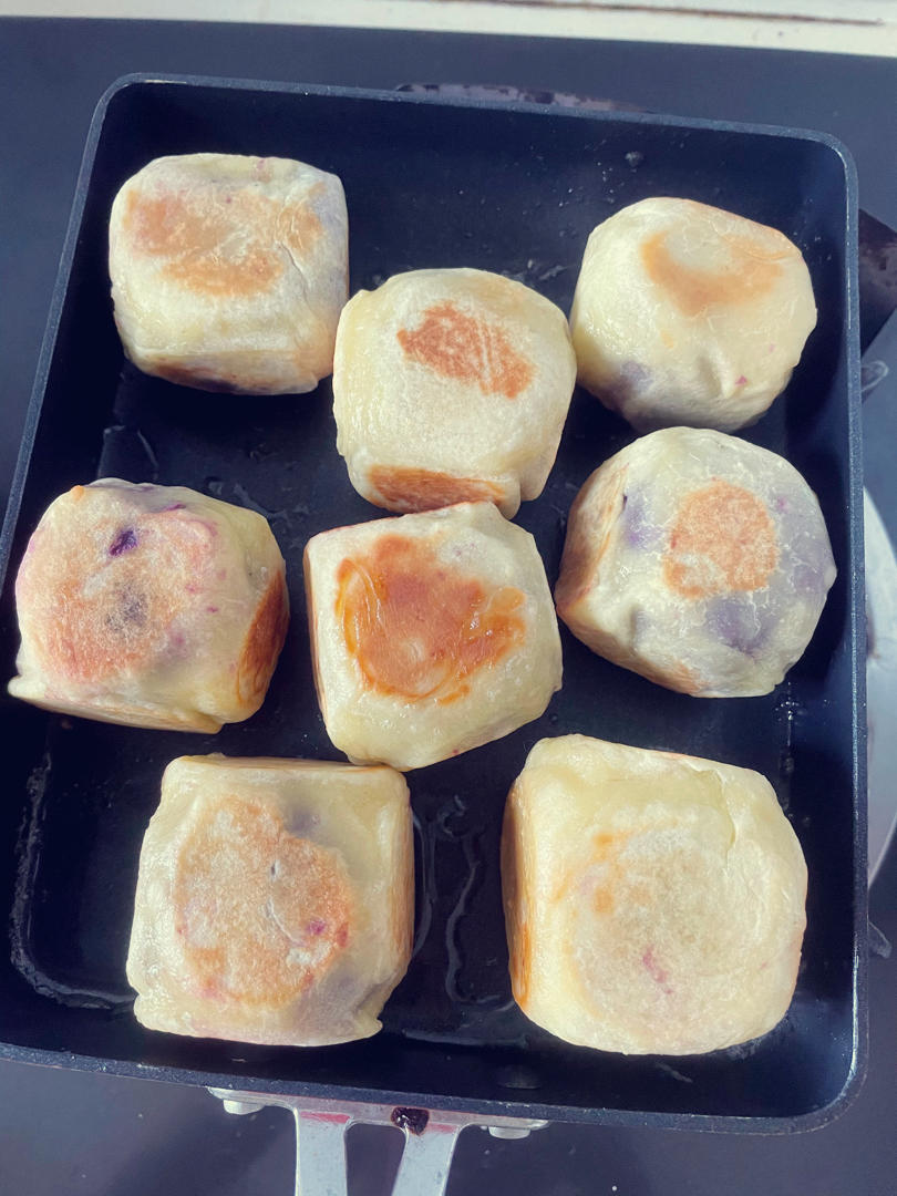 网红美食【仙豆糕】之紫薯&红豆馅