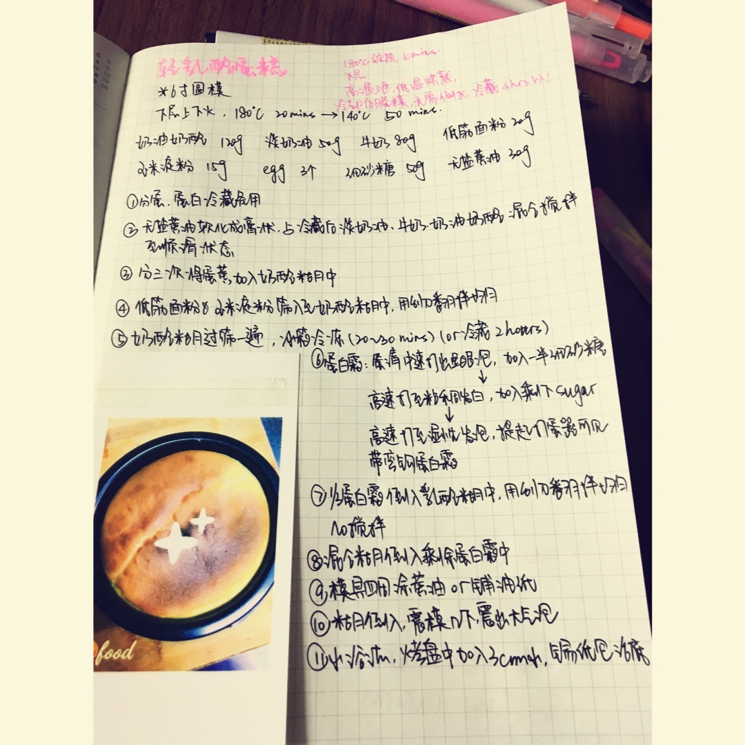 轻乳酪蛋糕（心血失败总结）