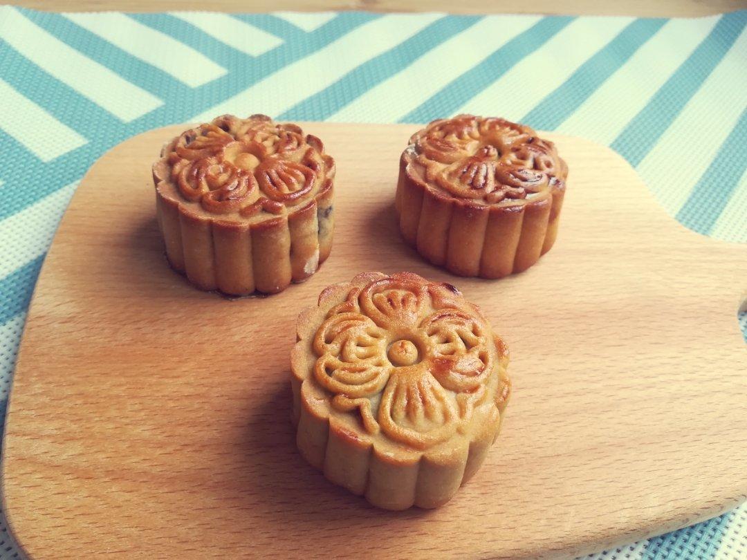 广式纯红枣核桃月饼（自制纯枣泥馅，馅不添加糖）