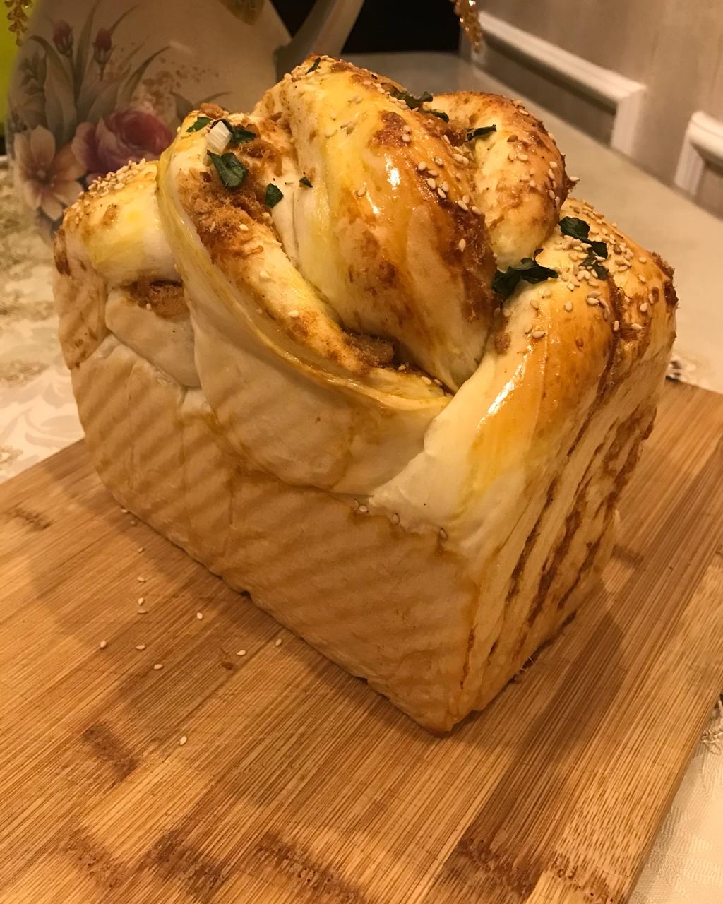 香葱肉松手撕吐司