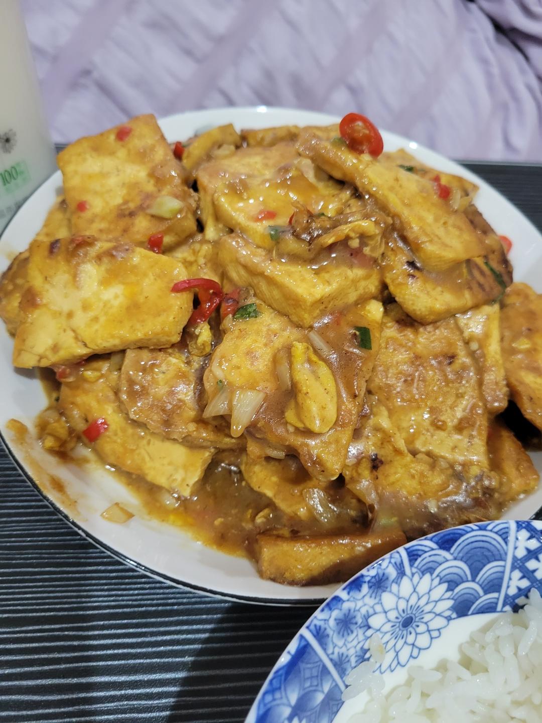 外焦里嫩的香煎豆腐