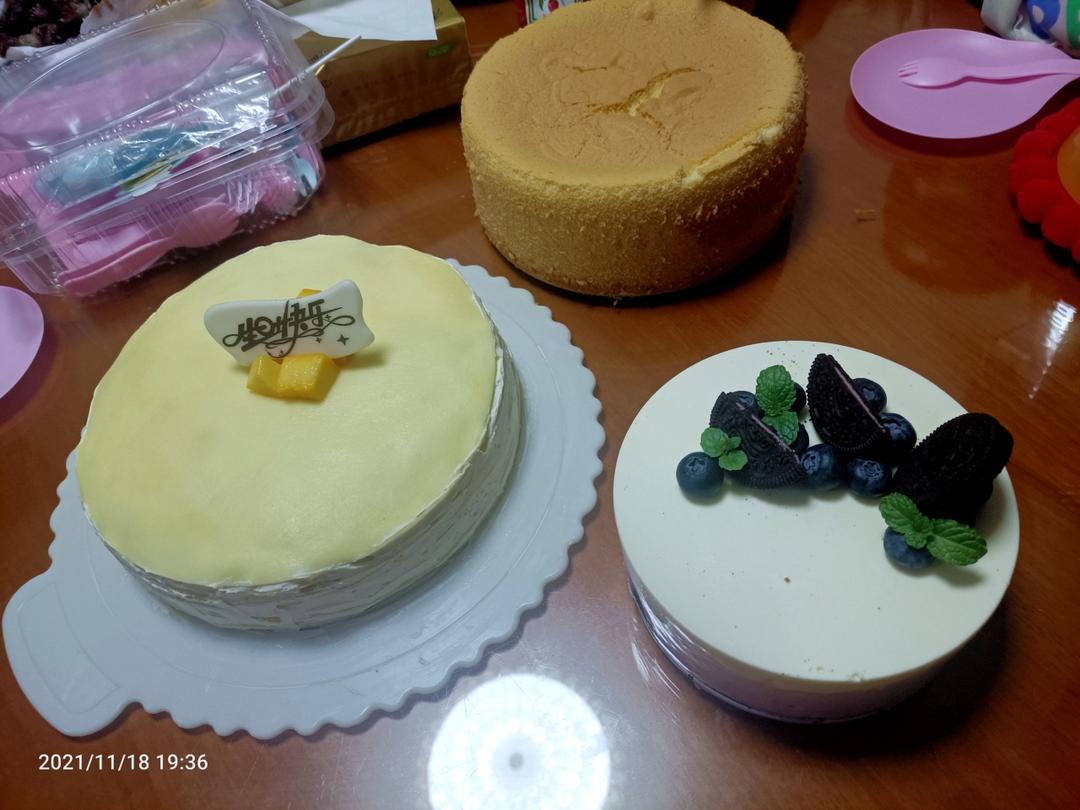 渐变蓝莓慕斯蛋糕🎂
