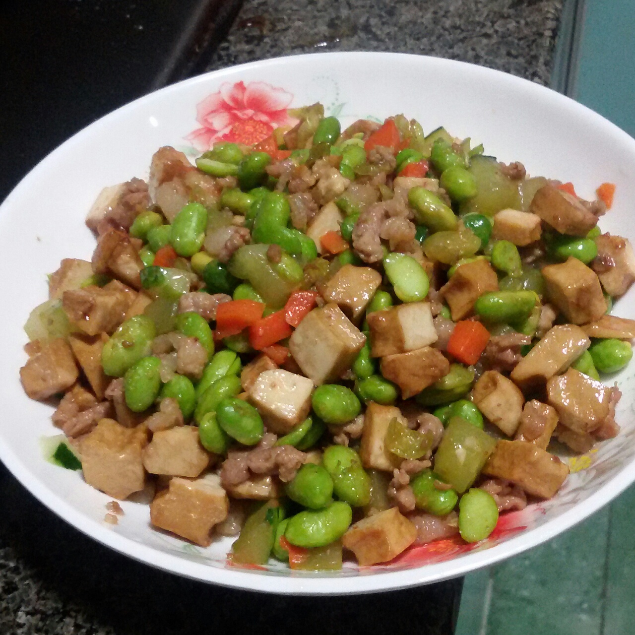 肉末毛豆炒香干