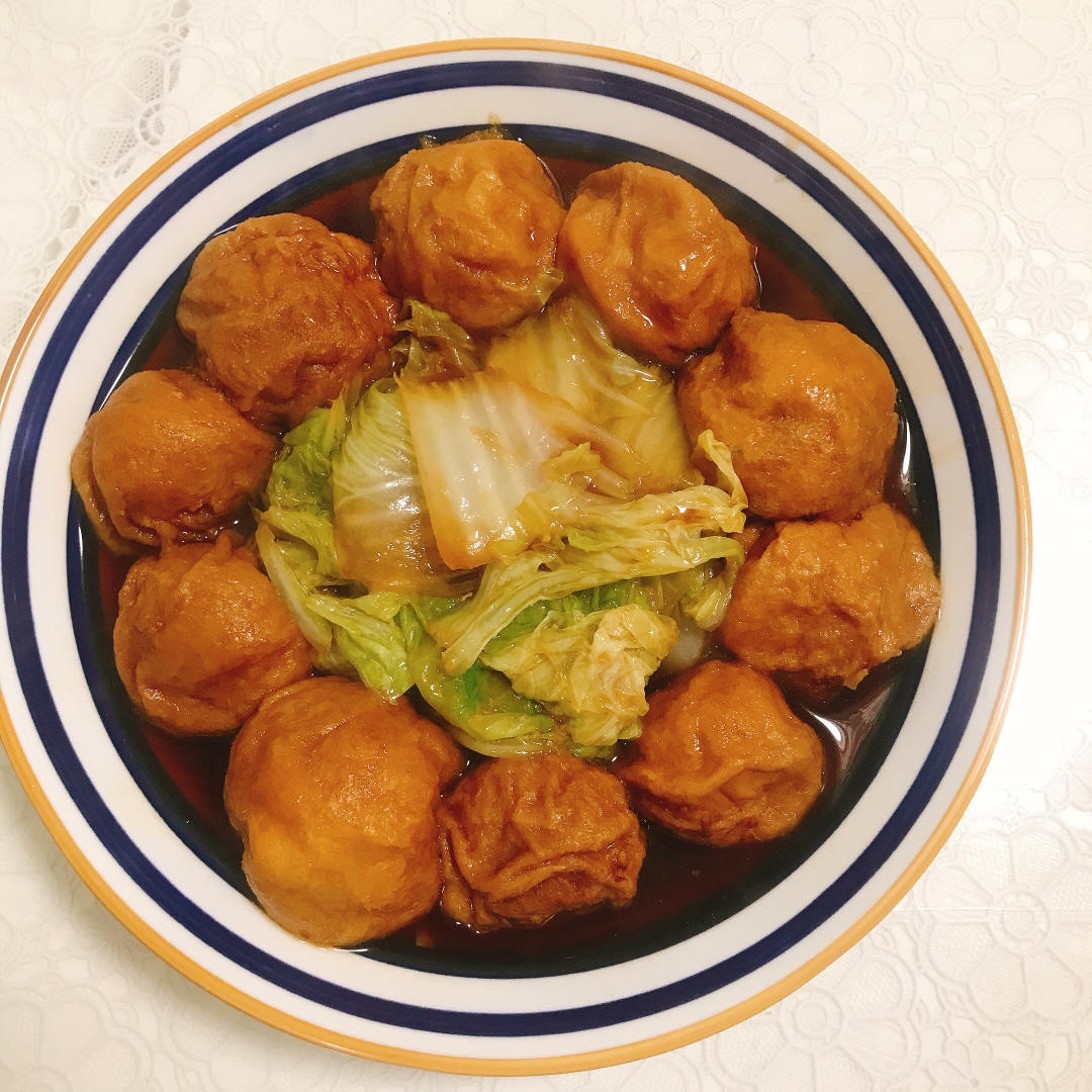 红烧油面筋塞肉