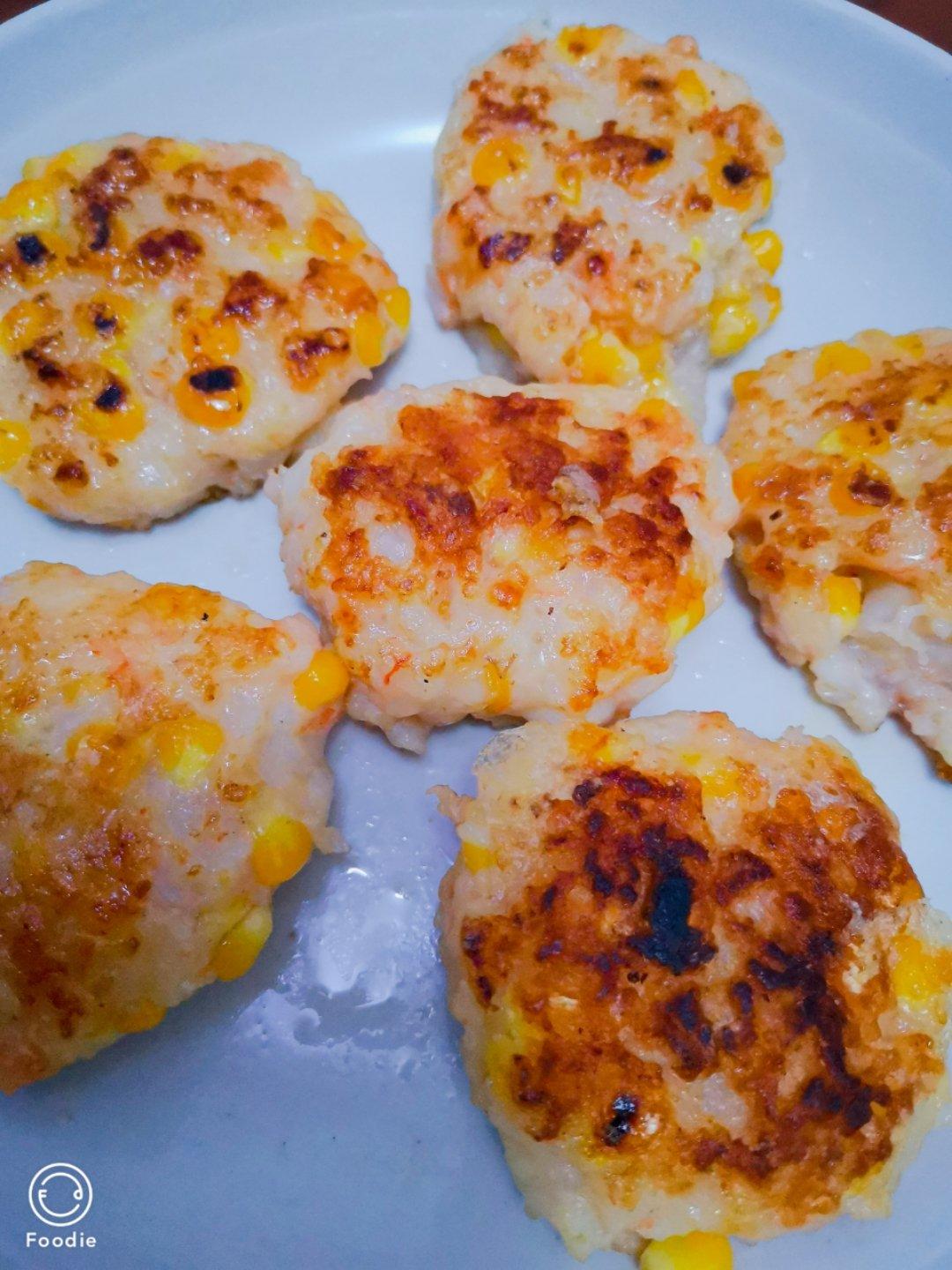 有颜值还健康的玉米虾饼，做法简单又好吃，一学就会