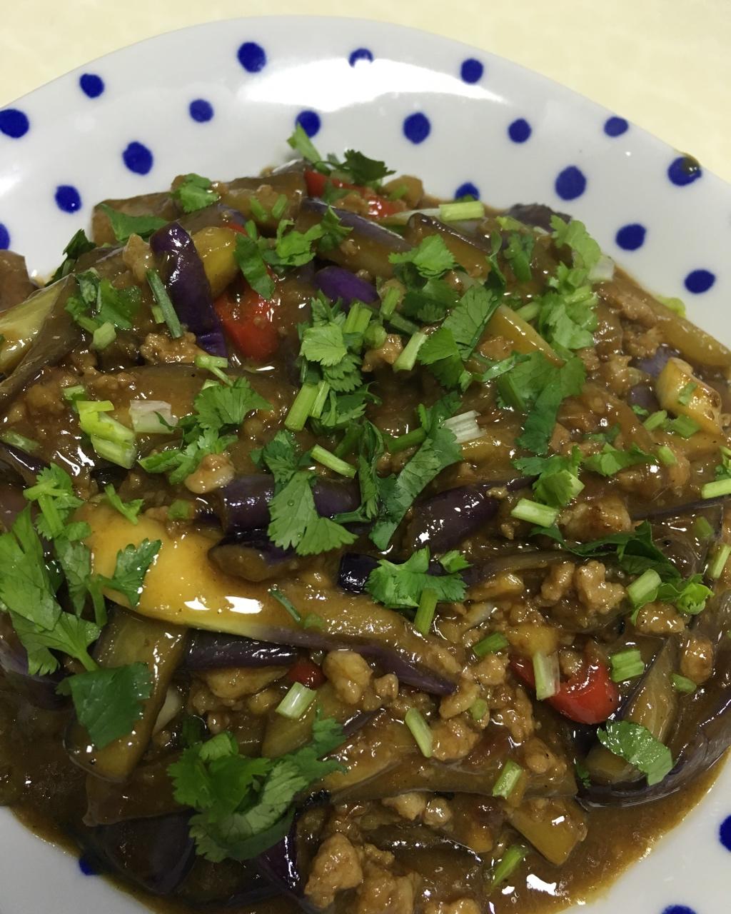 红烧肉沫茄子