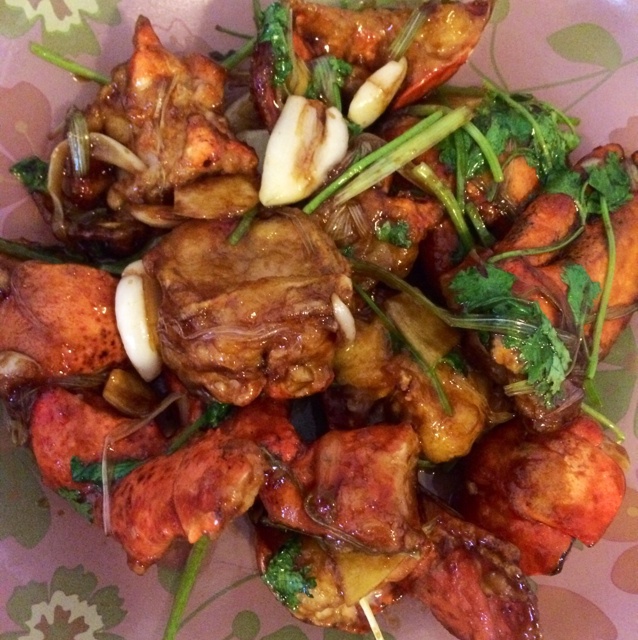 葱姜龙虾（附详细的拆解龙虾技巧，附精确地调料用量）