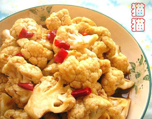 酸辣花菜的做法