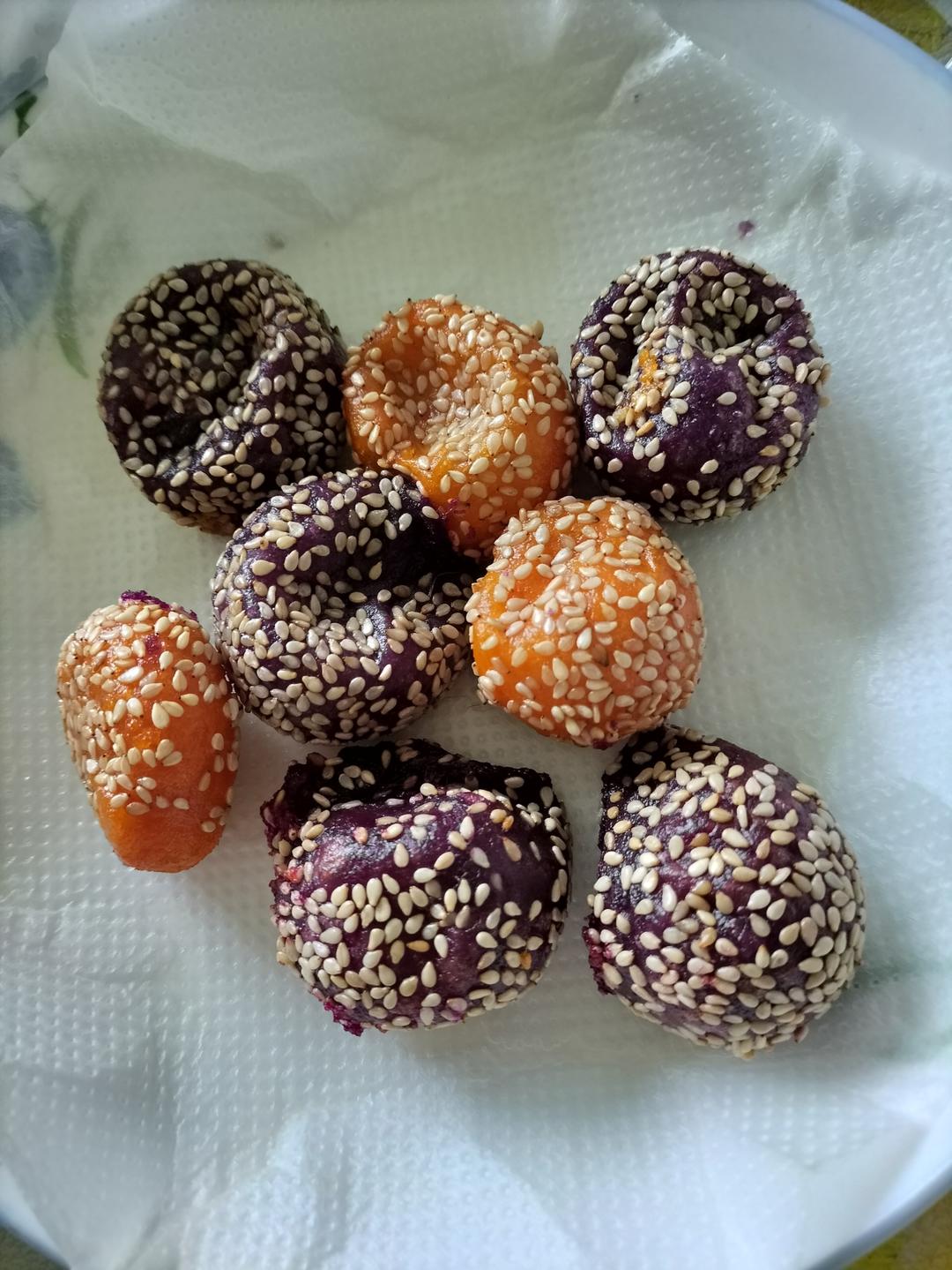 紫薯糯米球