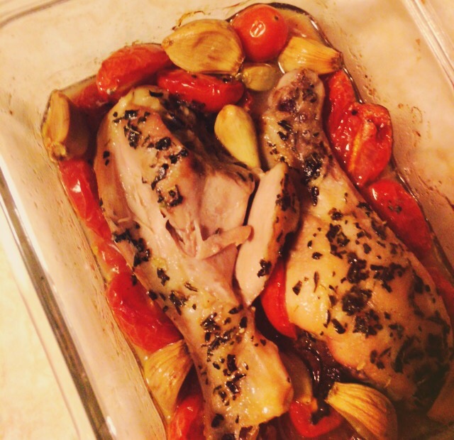 番茄大蒜香草烤鸡腿（庄祖宜）