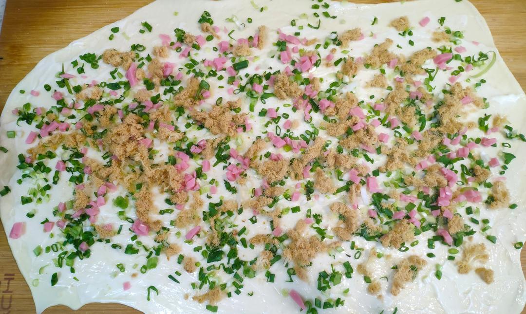 香葱肉松手撕吐司