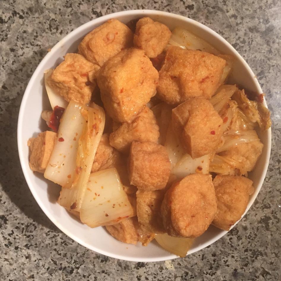 白菜焖豆泡