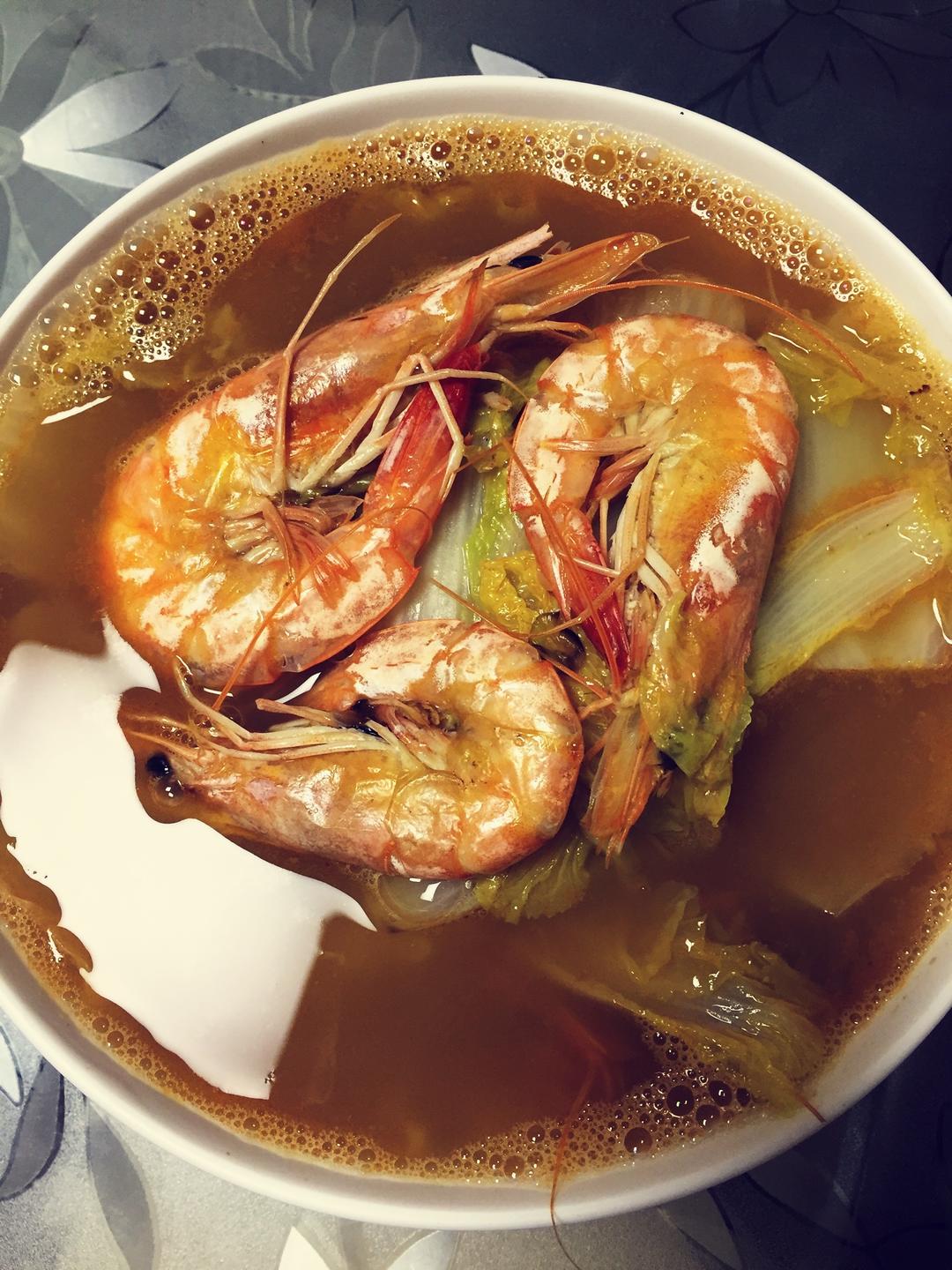 白菜炖虾