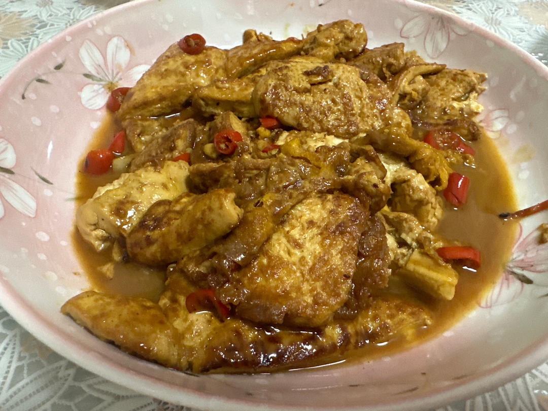 焖煎豆腐