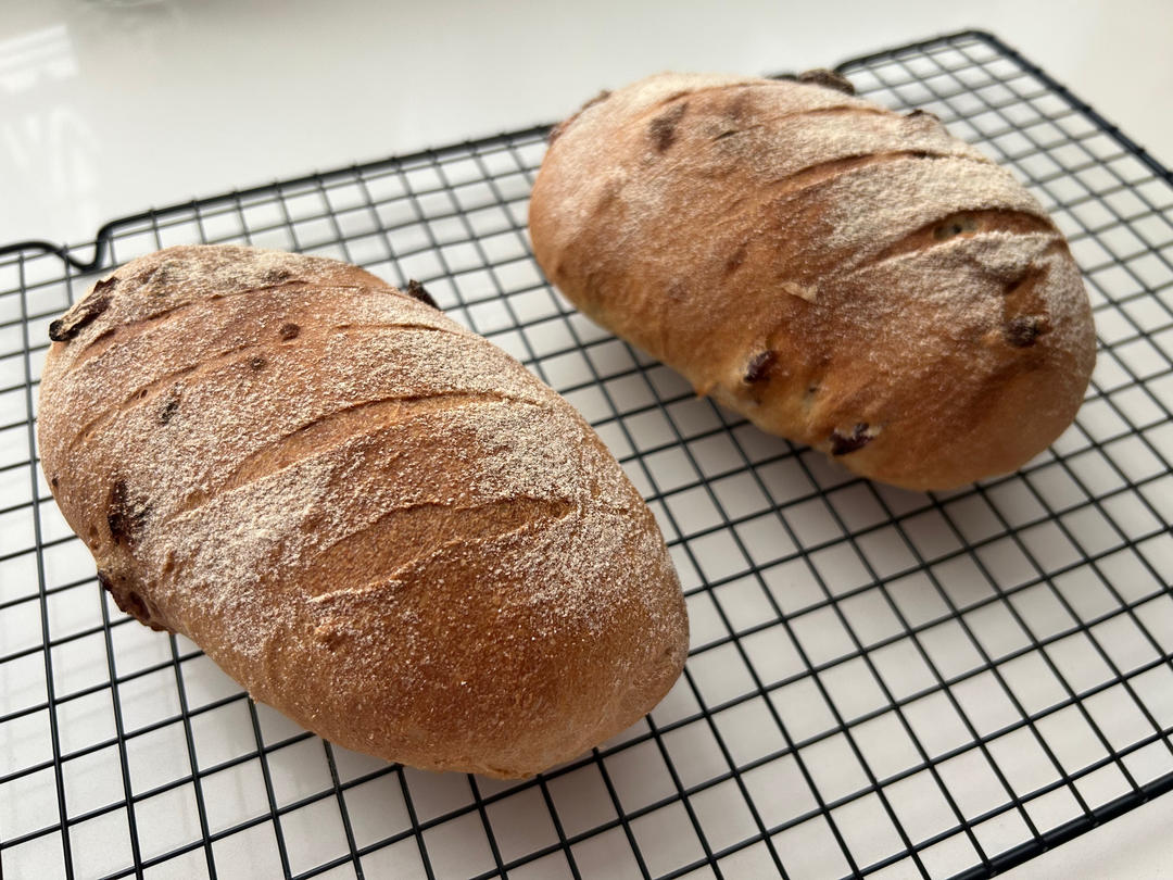 全麦蔓越莓软式欧包（免揉）